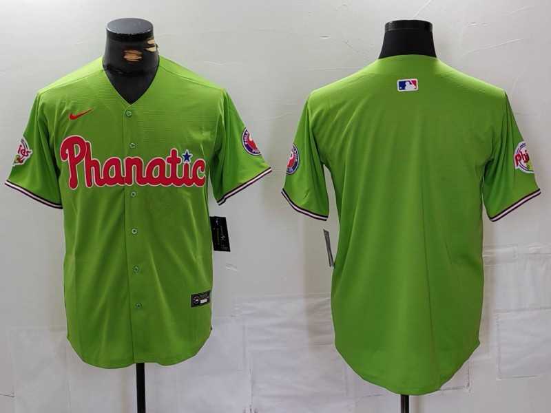 Men%27s Philadelphia Phillies Blank Green With Patch Stitched Cool Base Nike Jersey->pittsburgh pirates->MLB Jersey